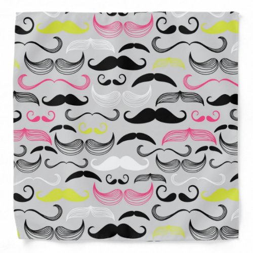 Mustache pattern retro style bandana