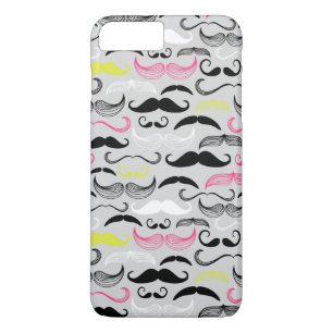 Mustache pattern, retro style iPhone 8 plus/7 plus case