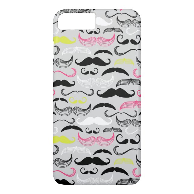 Mustache pattern, retro style Case-Mate iPhone case (Back)