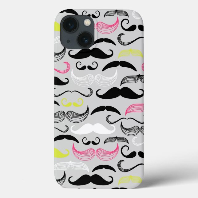 Mustache pattern, retro style Case-Mate iPhone case (Back)