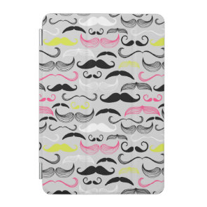 Mustache pattern, retro style iPad mini cover
