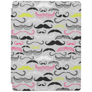 Mustache pattern, retro style iPad smart cover