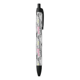Mustache pattern, retro style pen