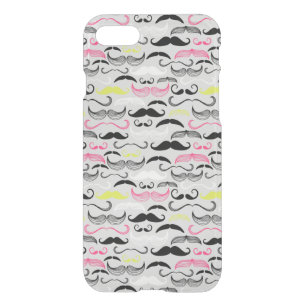 Mustache pattern, retro style iPhone SE/8/7 case