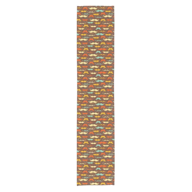 Mustache pattern short table runner (Front)