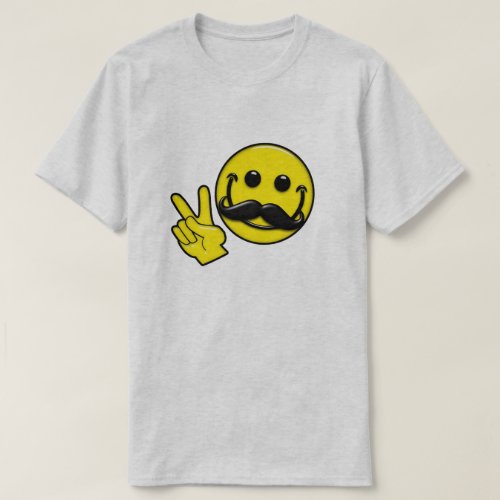 Mustache Peace T_Shirt