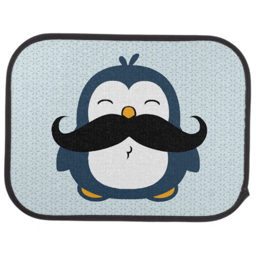 Mustache Penguin Car Floor Mat