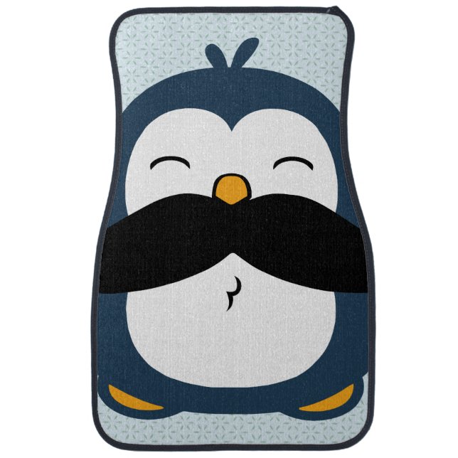 Mustache Penguin Car Mat (Front)