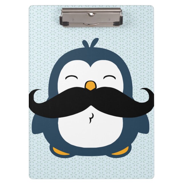 Mustache Penguin Clipboard (Front)