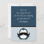 Mustache Penguin Father's Day | Blue (Back)