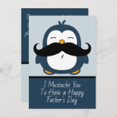 Mustache Penguin Grand Father's Day | Blue (Front/Back)