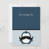 Mustache Penguin Happy Mother's Day Card (Back)