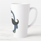 Mustache Penguin Latte Mug (Right)