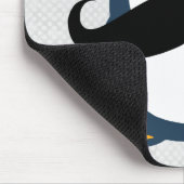 Mustache Penguin Mouse Pad (Corner)