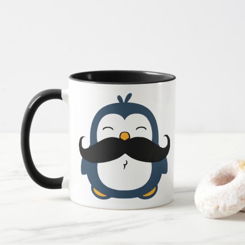 Mustache Penguin Mug