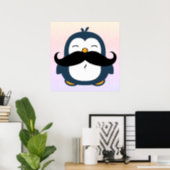 Mustache Penguin Poster (Home Office)