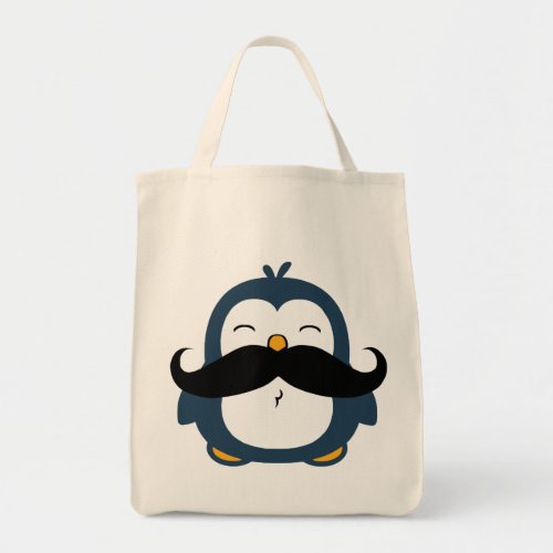 Mustache Penguin Trend Tote Bag