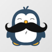 Mustache Penguin Wall Decal (Front)