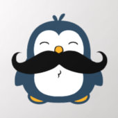 Mustache Penguin Wall Decal (Insitu 2)