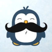 Mustache Penguin Wall Decal (Insitu 1)