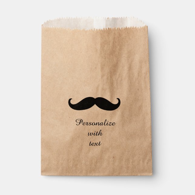 Mustache Personalized Favor Bag (Front)