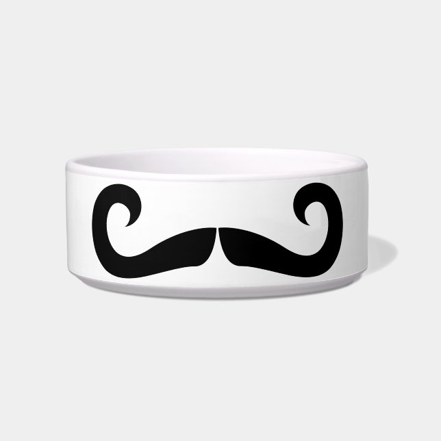 Mustache Pet Bowl (Front)