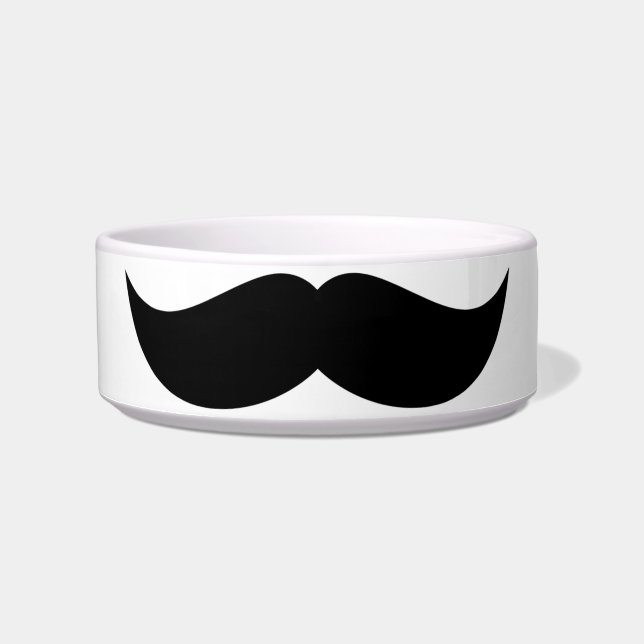Mustache Pet Bowl (Front)