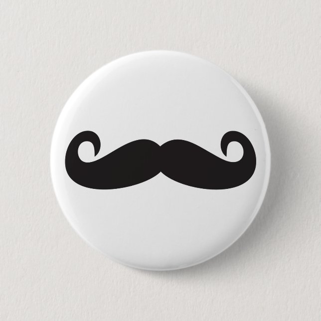 Mustache Pinback Button (Front)