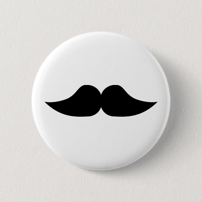 Mustache Pinback Button (Front)