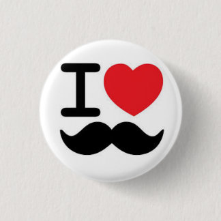 Mustache Pinback Button