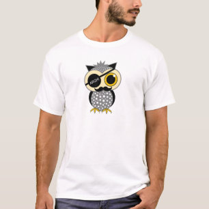 mustache pirate owl T-Shirt