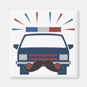 Mustache Police magnet