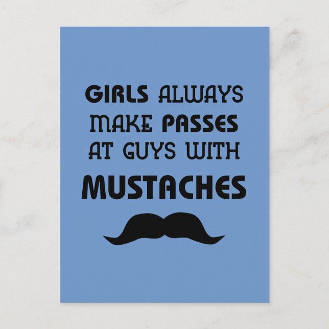 Mustache Postcard (Front)