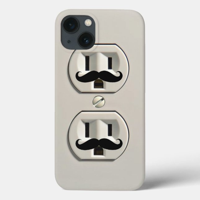 Mustache power outlet Case-Mate iPhone case (Back)