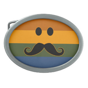 Mustache Pride belt buckle