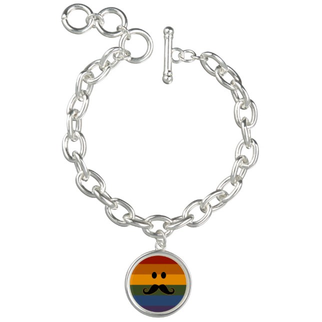 Mustache Pride charm bracelet (Product)