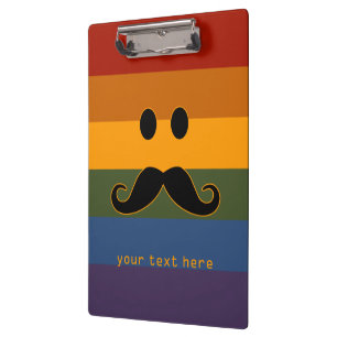 Mustache Pride custom clipboard