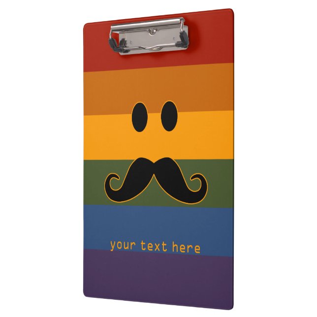 Mustache Pride custom clipboard (Left)