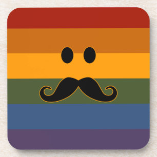 Mustache Pride custom coasters