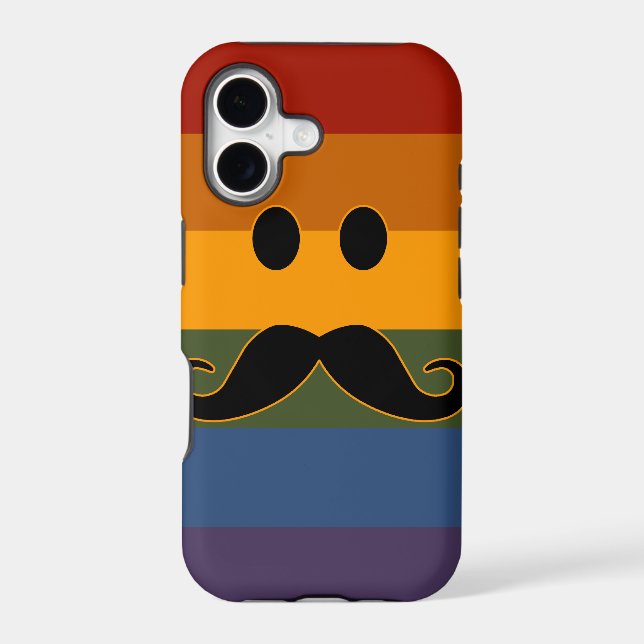 Mustache Pride custom iPhone case (Back)