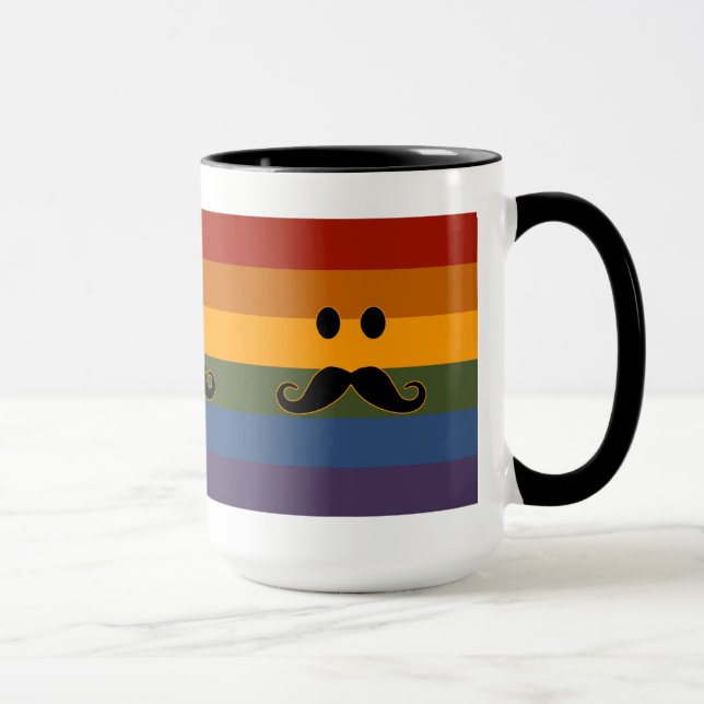 Mustache Pride custom mug - choose style (Right)