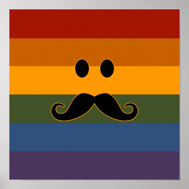 Mustache Pride custom poster (Front)