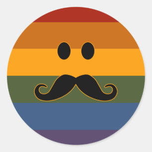 Mustache Pride custom stickers