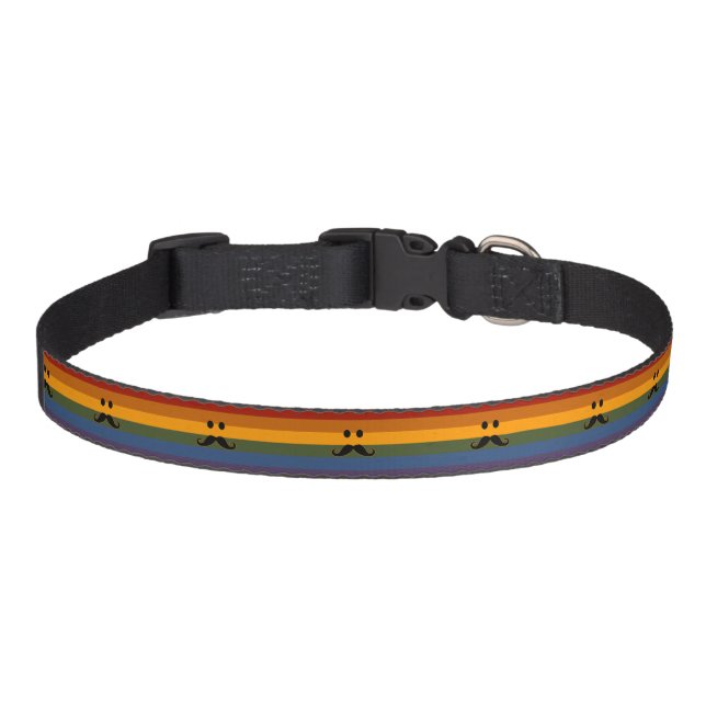 Mustache Pride pet collars (Front)