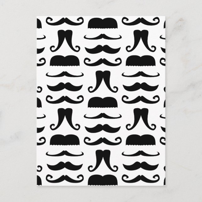 Mustache Print Postcard (Front)