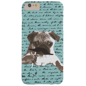 Mustache Pug Hipster Iphone 6 Plus Case by caseplus at Zazzle