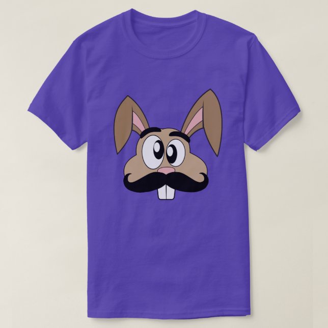 Mustache Rabbit T-Shirt (Design Front)