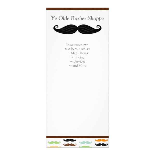 Mustache Rack Card (Front)