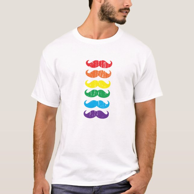 Mustache Rainbow T-Shirt (Front)