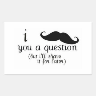 Mustache Rectangular Sticker